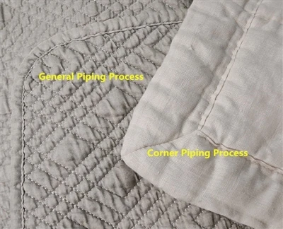General Piping Process VS Corner Piping Process Of SMIKE Quilts