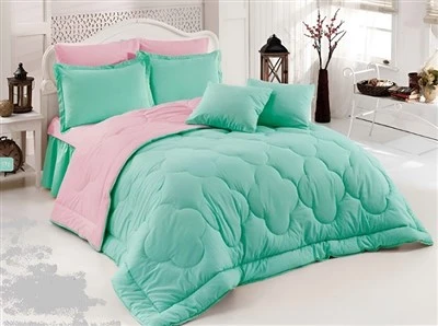Contrast Color Soft Microfiber Comforter Set