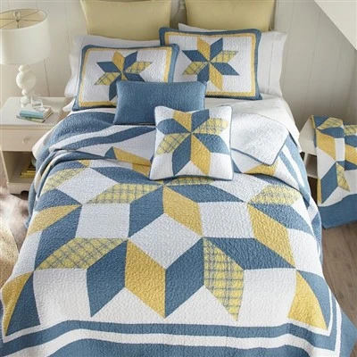Printed Patchwork Cotton Quilt Set