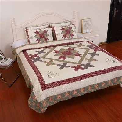 Rustic Star Patchwork Bedspread