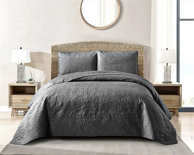 Solid Ultrasonic Reversible Quilt Set